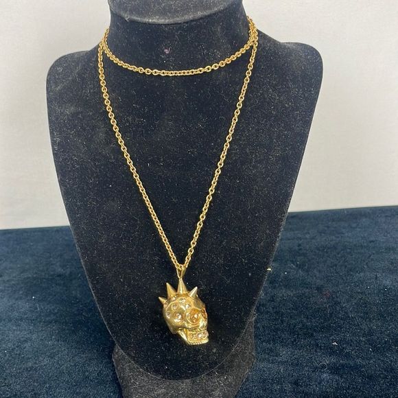 Alexander McQueen Spiked Skull With Crystal’s Necklace